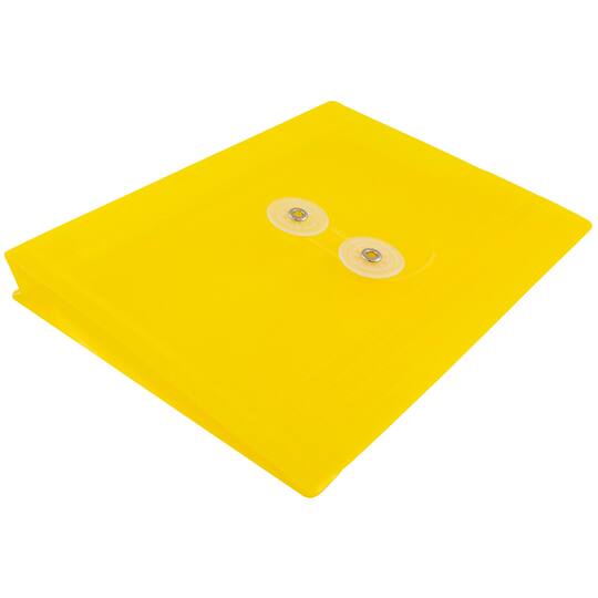 JAM Paper 5.5" x 7.5" Button & String Tie Closure Plastic Envelopes